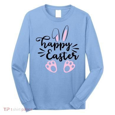 Happy Easter Cute Bunny Holiday Long Sleeve Shirt