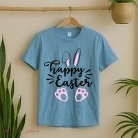 Happy Easter Cute Bunny Holiday T-Shirt thumb 2