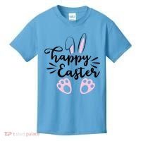Happy Easter Cute Bunny Holiday Kids T-Shirt thumb 0