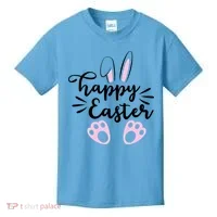 Happy Easter Cute Bunny Holiday Kids T-Shirt thumb 0