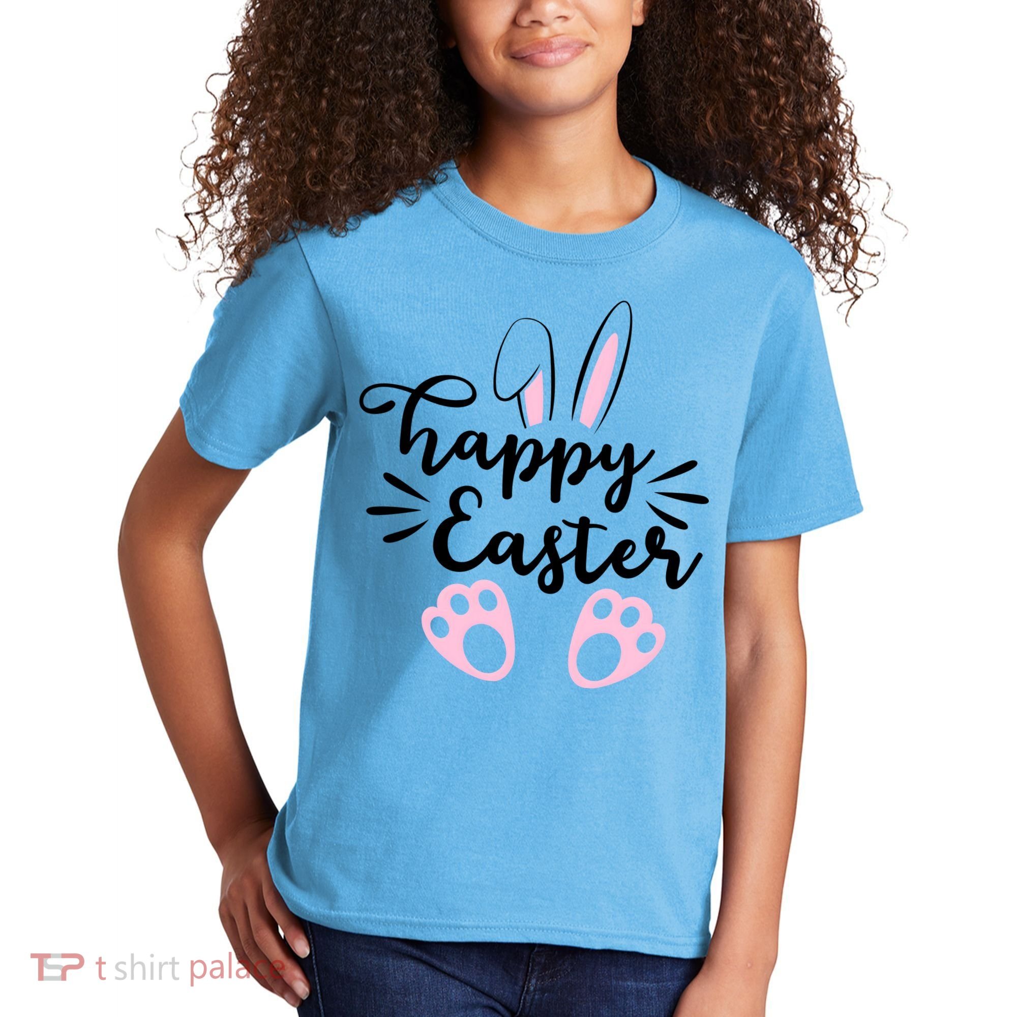 Happy Easter Cute Bunny Holiday Kids T-Shirt