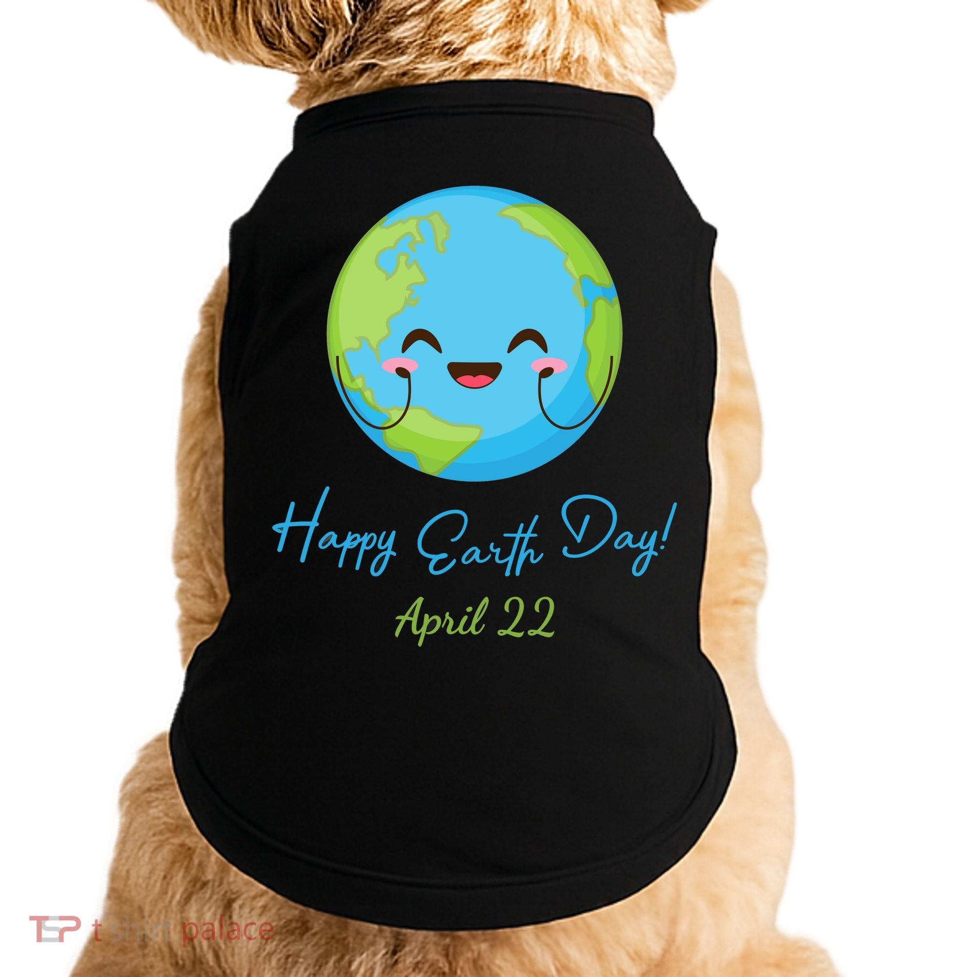 Happy Earth Day April 22 Cute Planet Doggie Tank