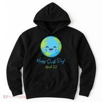 Happy Earth Day April 22 Cute Planet Hoodie thumb 0