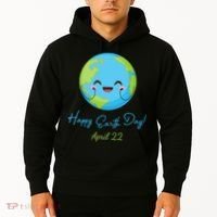 Happy Earth Day April 22 Cute Planet Hoodie thumb 2