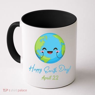 Happy Earth Day April 22 Cute Planet Coffee Mug