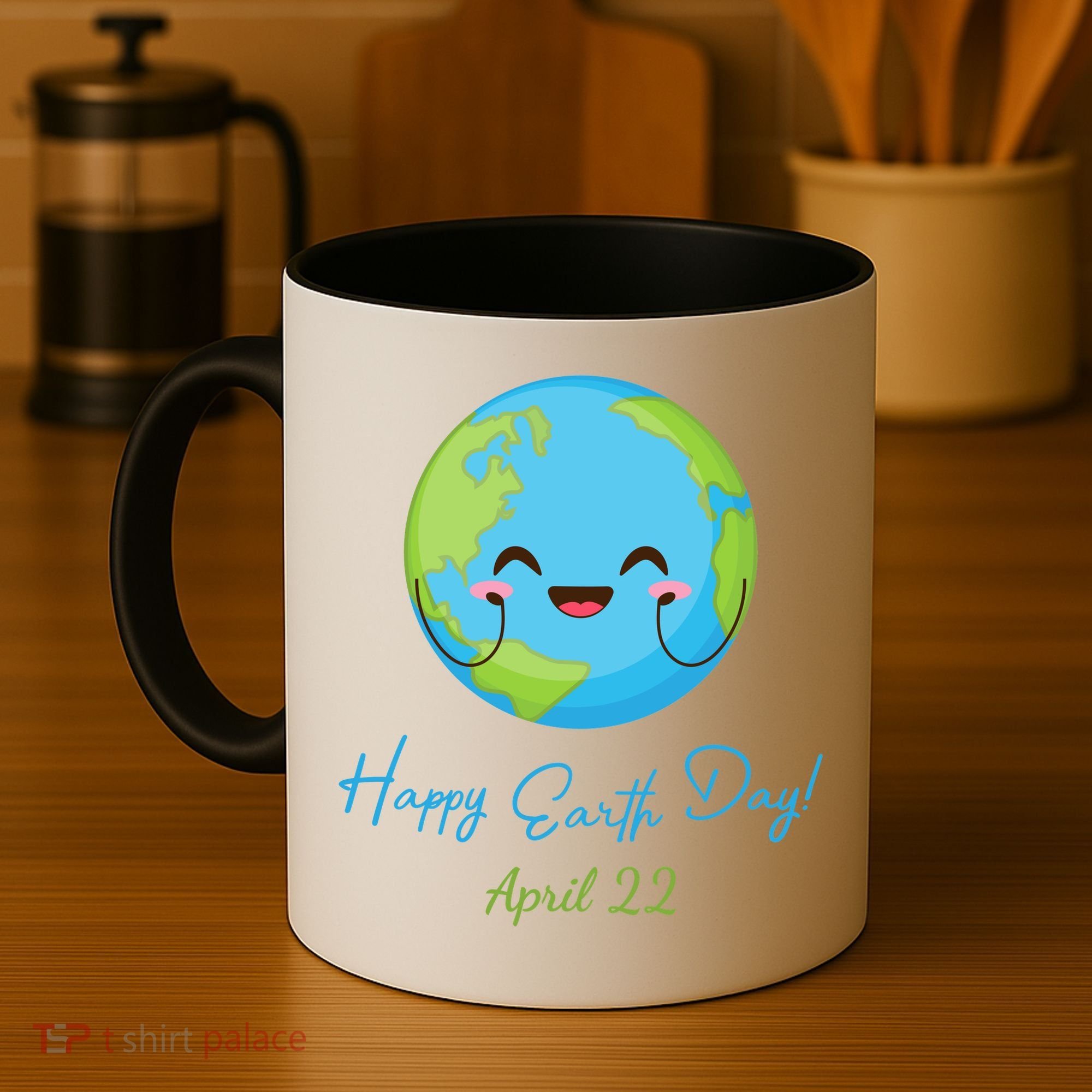 Happy Earth Day April 22 Cute Planet Coffee Mug