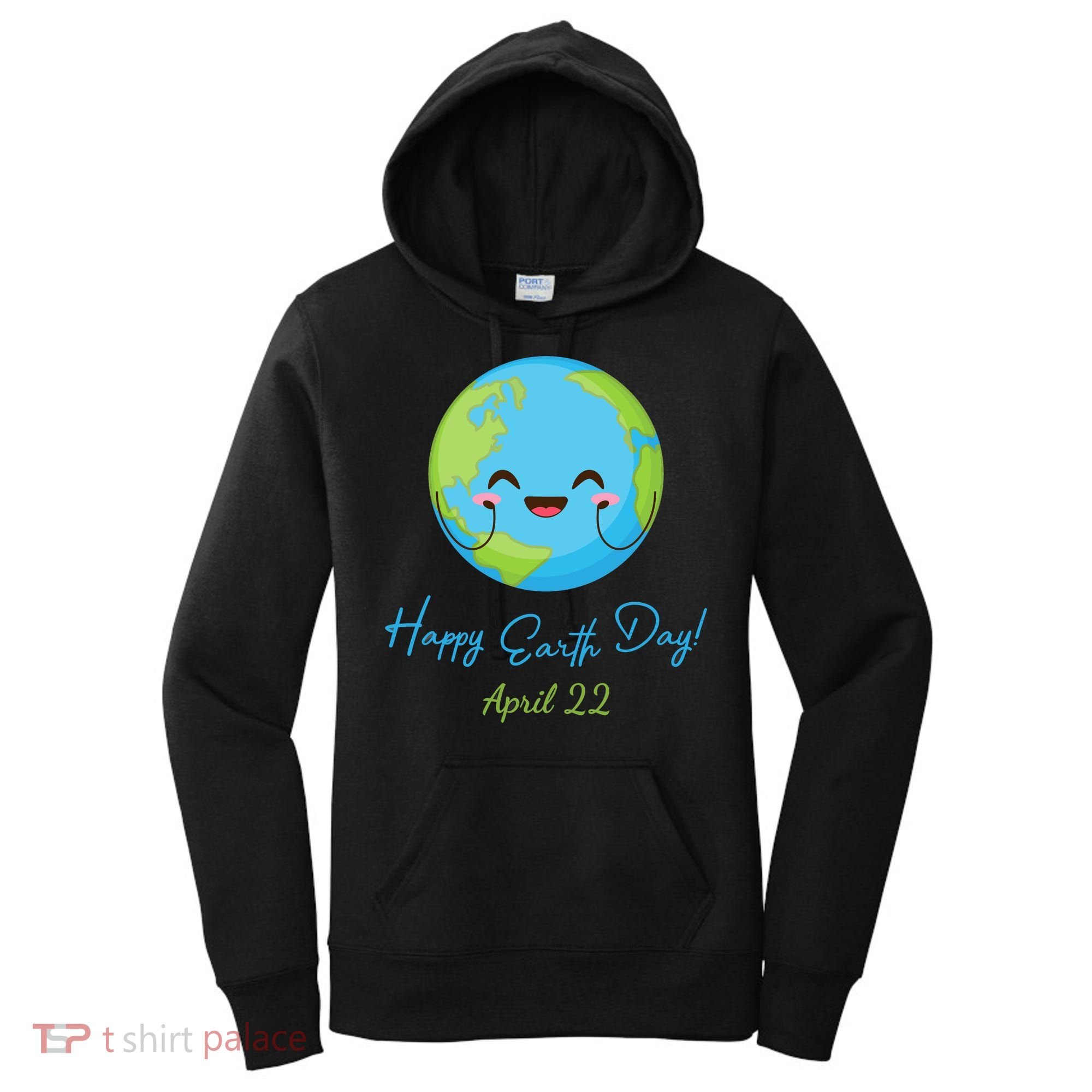 Happy Earth Day April 22 Cute Planet Women's Hoodie