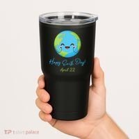 Happy Earth Day April 22 Cute Planet Tumbler thumb 2