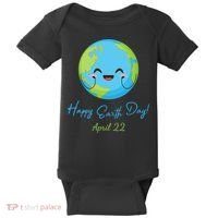 Happy Earth Day April 22 Cute Planet Baby Bodysuit thumb 0