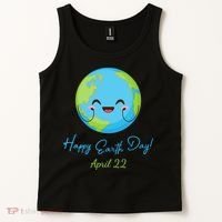 Happy Earth Day April 22 Cute Planet Tank Top thumb 2