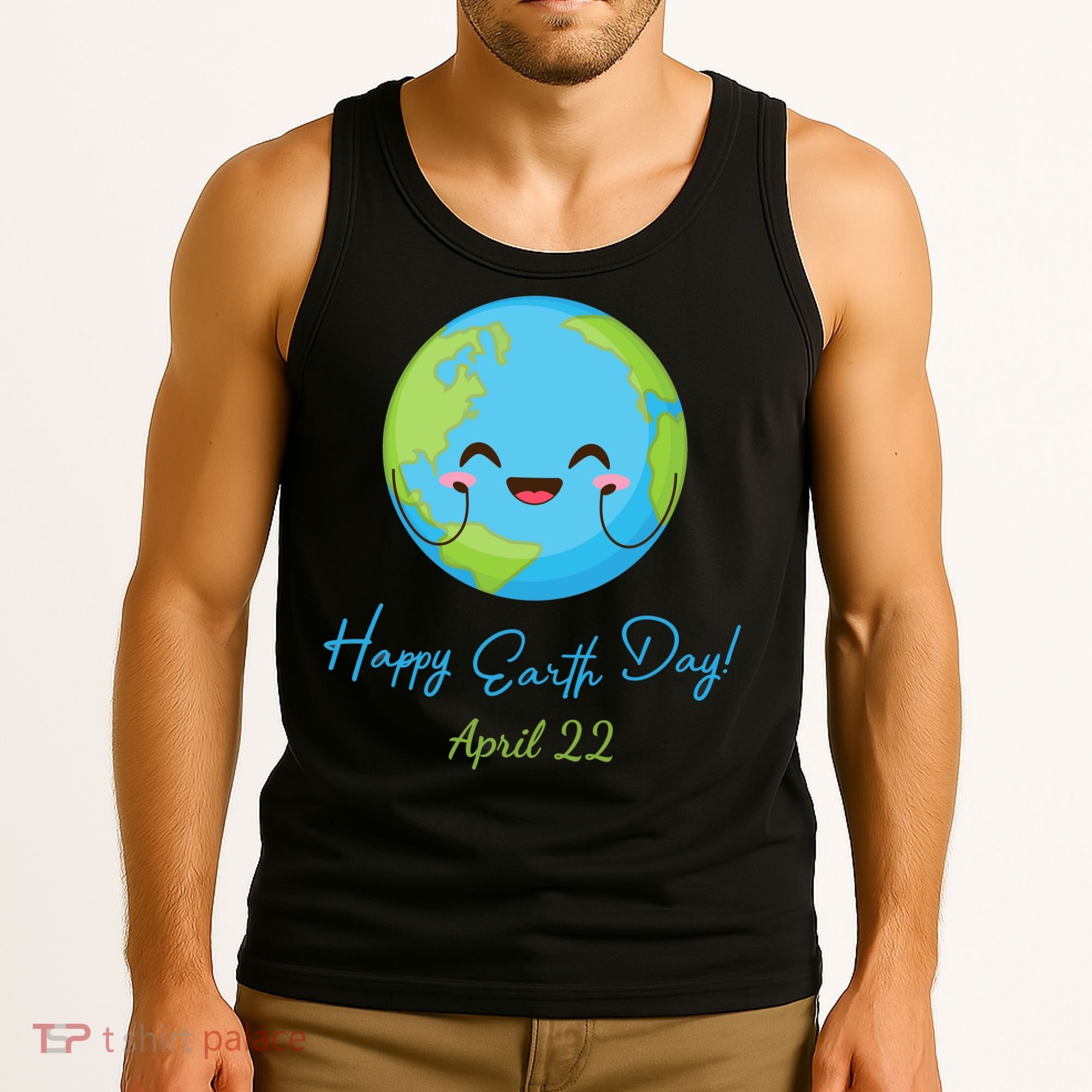Happy Earth Day April 22 Cute Planet Tank Top