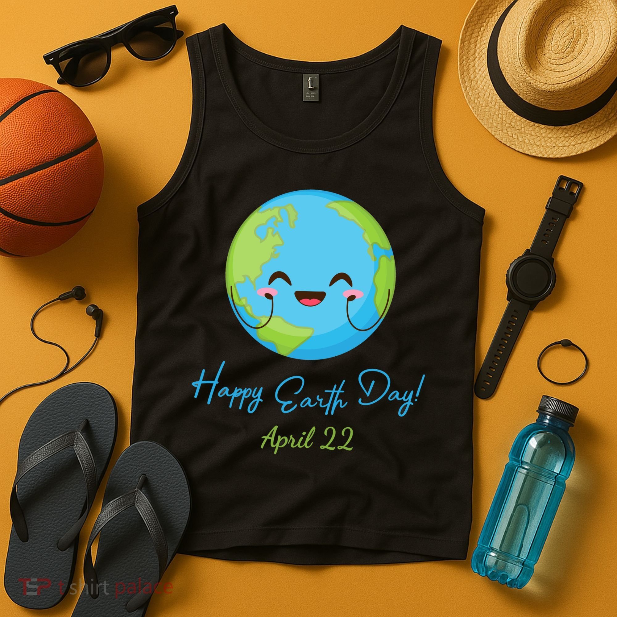 Happy Earth Day April 22 Cute Planet Tank Top