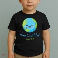 Happy Earth Day April 22 Cute Planet Toddler T-Shirt thumb 2