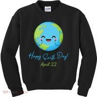 Happy Earth Day April 22 Cute Planet Kids Sweatshirt thumb 0