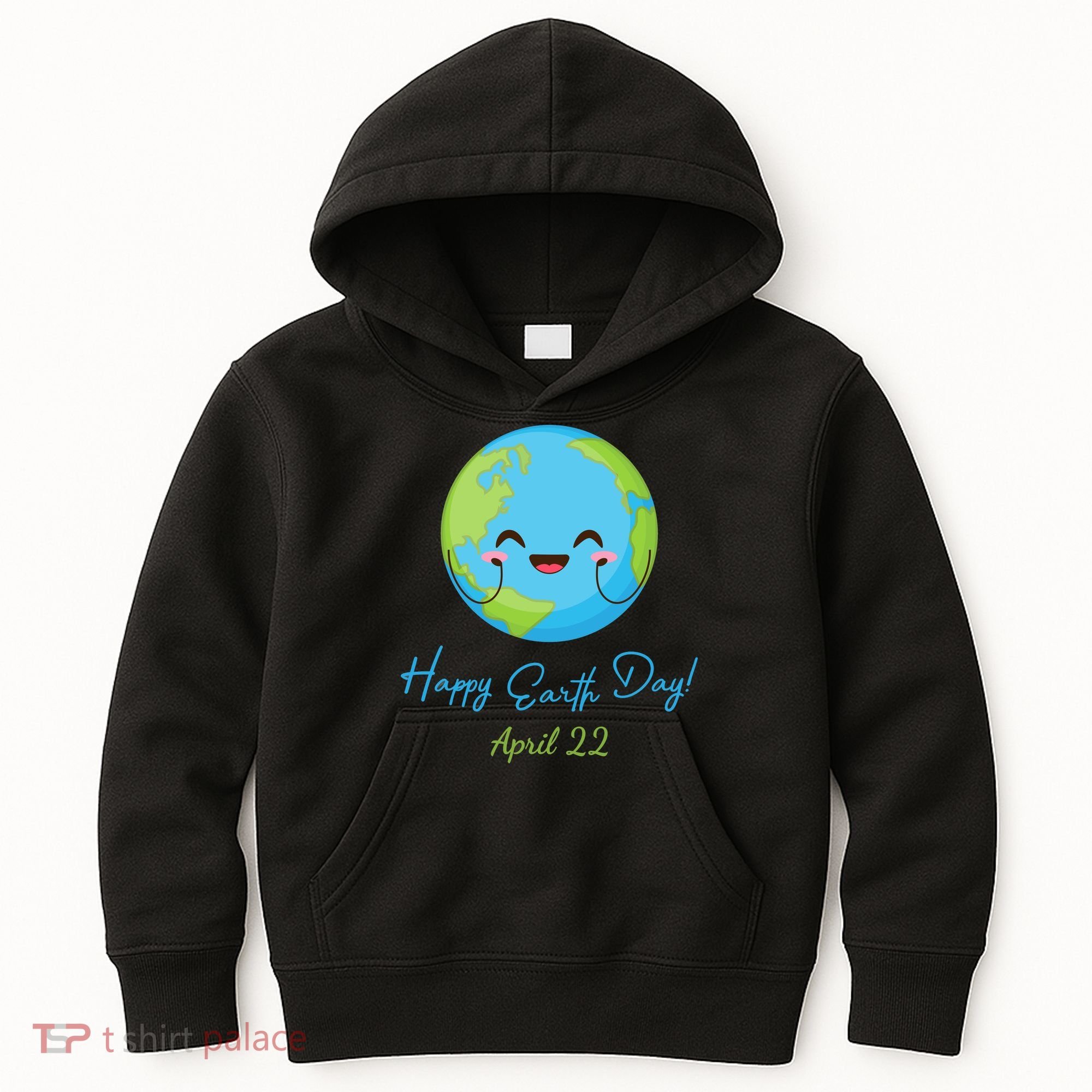 Happy Earth Day April 22 Cute Planet Kids Hoodie
