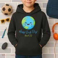 Happy Earth Day April 22 Cute Planet Kids Hoodie thumb 2
