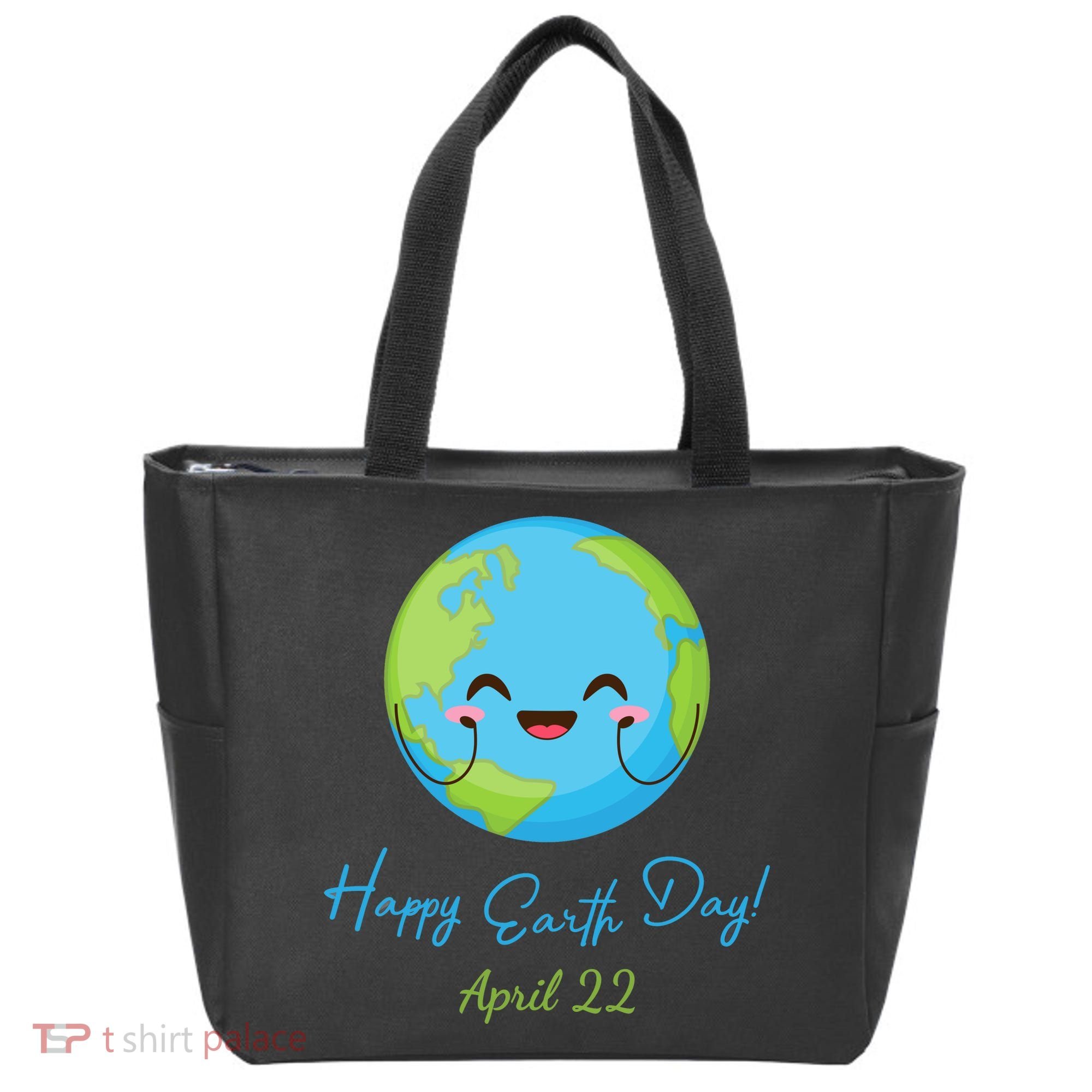 Happy Earth Day April 22 Cute Planet Tote Bag