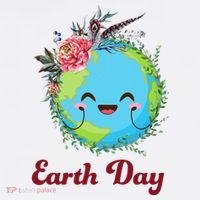 Happy Earth Day Cute Earth With Floral Wreath Women's Hoodie thumb 2