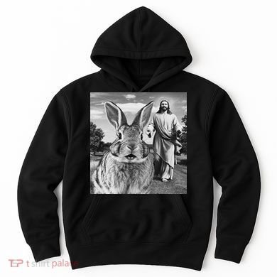 Happy Easter Day Bunny Selfie Christian Easter Women Hoodie