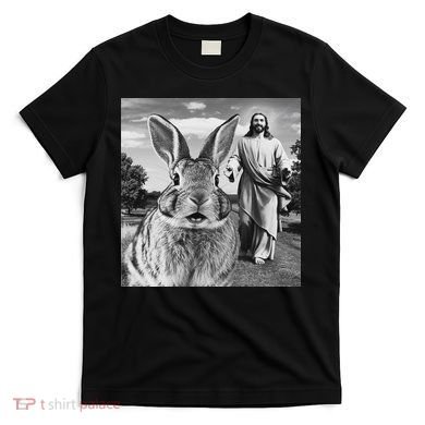Happy Easter Day Bunny Selfie Christian Easter Women T-Shirt