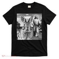 Happy Easter Day Bunny Selfie Christian Easter Women T-Shirt thumb 0
