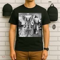 Happy Easter Day Bunny Selfie Christian Easter Women T-Shirt thumb 6