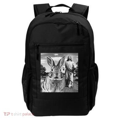 Happy Easter Day Bunny Selfie Christian Easter Women Backpack