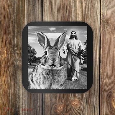 Happy Easter Day Bunny Selfie Christian Easter Women Coaster