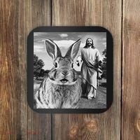 Happy Easter Day Bunny Selfie Christian Easter Women Coaster thumb 0