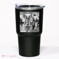 Happy Easter Day Bunny Selfie Christian Easter Women Tumbler thumb 0
