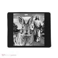 Happy Easter Day Bunny Selfie Christian Easter Women Mousepad thumb 0