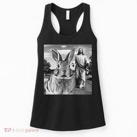 Happy Easter Day Bunny Selfie Christian Easter Women Women's Tank Top thumb 0