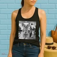 Happy Easter Day Bunny Selfie Christian Easter Women Women's Tank Top thumb 2