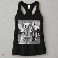 Happy Easter Day Bunny Selfie Christian Easter Women Women's Tank Top thumb 3