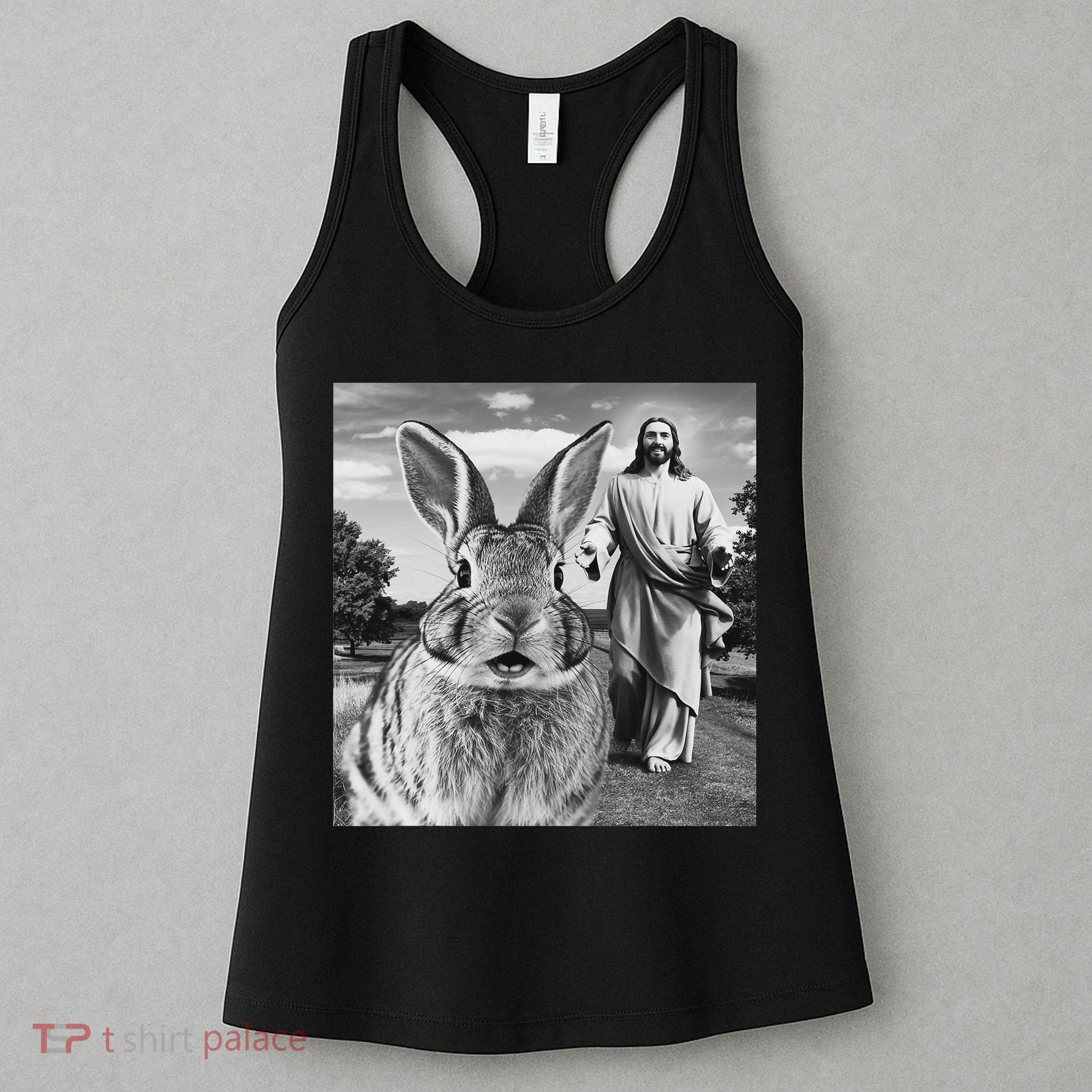 Happy Easter Day Bunny Selfie Christian Easter Women Women's Tank Top