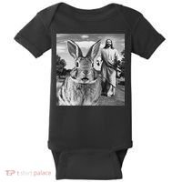 Happy Easter Day Bunny Selfie Christian Easter Women Baby Bodysuit thumb 0
