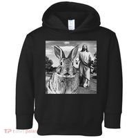 Happy Easter Day Bunny Selfie Christian Easter Women Toddler Hoodie thumb 0