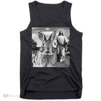Happy Easter Day Bunny Selfie Christian Easter Women Tank Top thumb 0