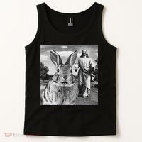 Happy Easter Day Bunny Selfie Christian Easter Women Tank Top thumb 2