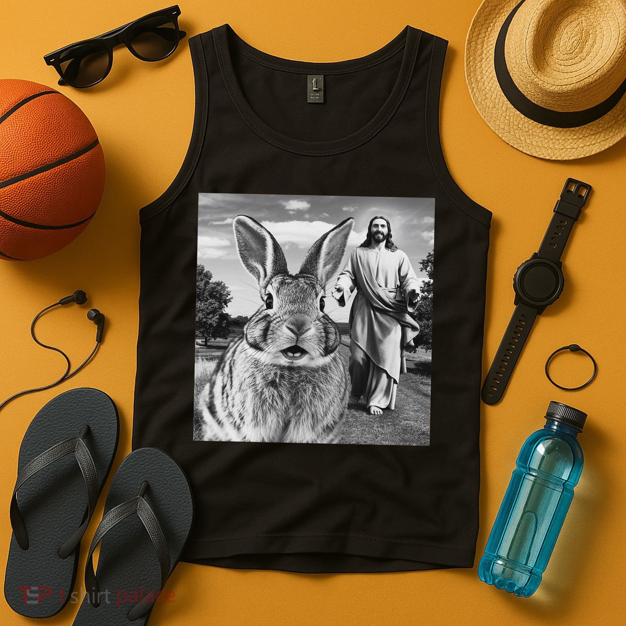 Happy Easter Day Bunny Selfie Christian Easter Women Tank Top