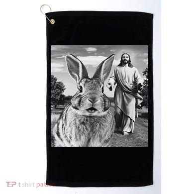 Happy Easter Day Bunny Selfie Christian Easter Women Golf Towel
