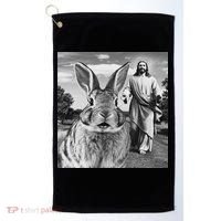 Happy Easter Day Bunny Selfie Christian Easter Women Golf Towel thumb 0