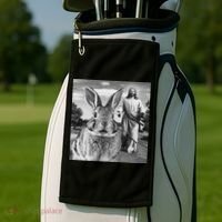 Happy Easter Day Bunny Selfie Christian Easter Women Golf Towel thumb 2