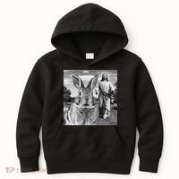 Happy Easter Day Bunny Selfie Christian Easter Women Kids Hoodie thumb 0