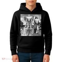 Happy Easter Day Bunny Selfie Christian Easter Women Kids Hoodie thumb 4