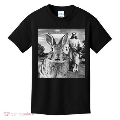 Happy Easter Day Bunny Selfie Christian Easter Women Kids T-Shirt