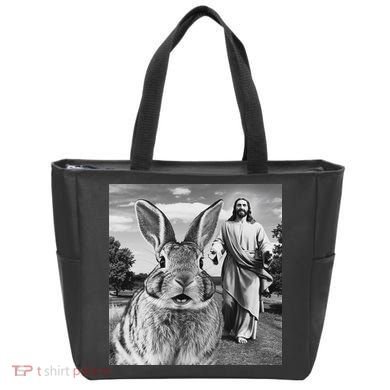 Happy Easter Day Bunny Selfie Christian Easter Women Tote Bag
