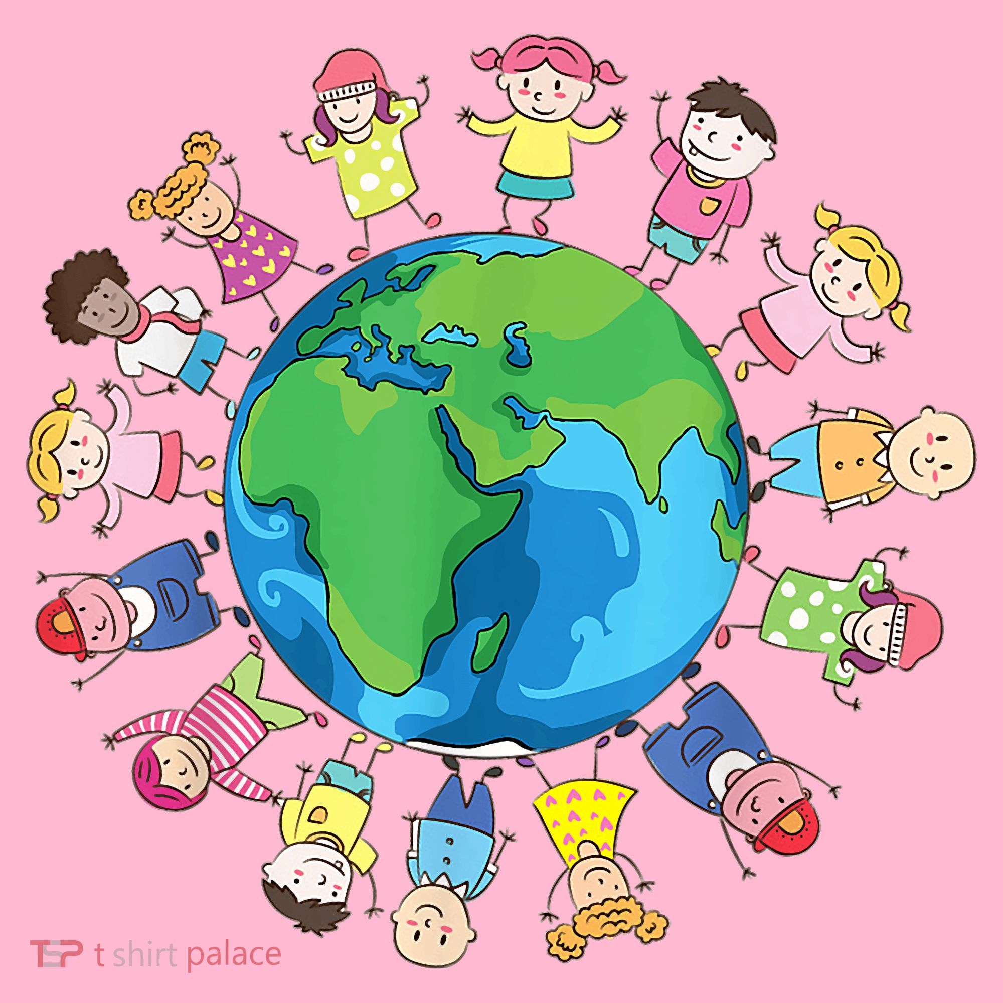 Happy Earth Day Children Around The World Coaster