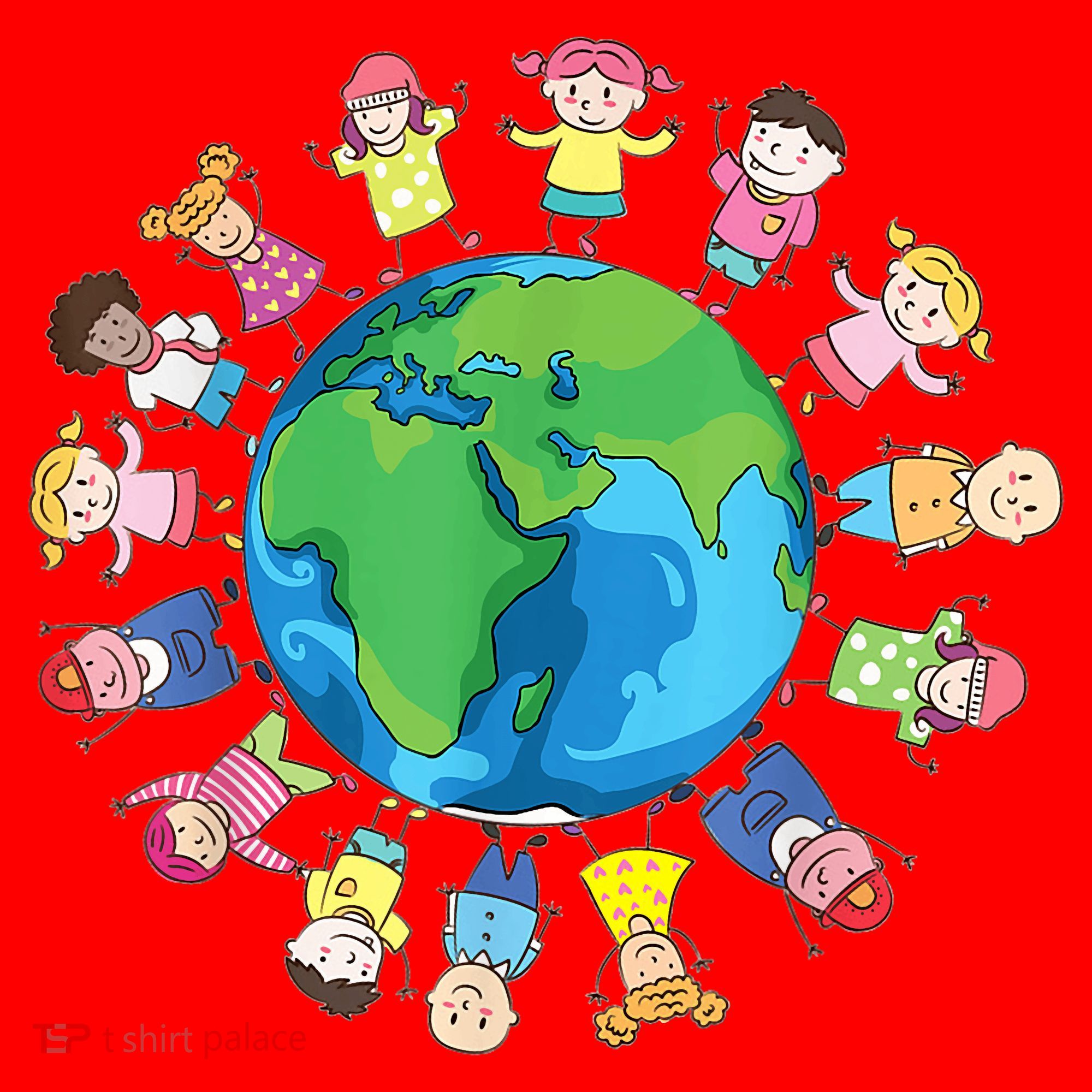 Happy Earth Day Children Around The World Santa Hat