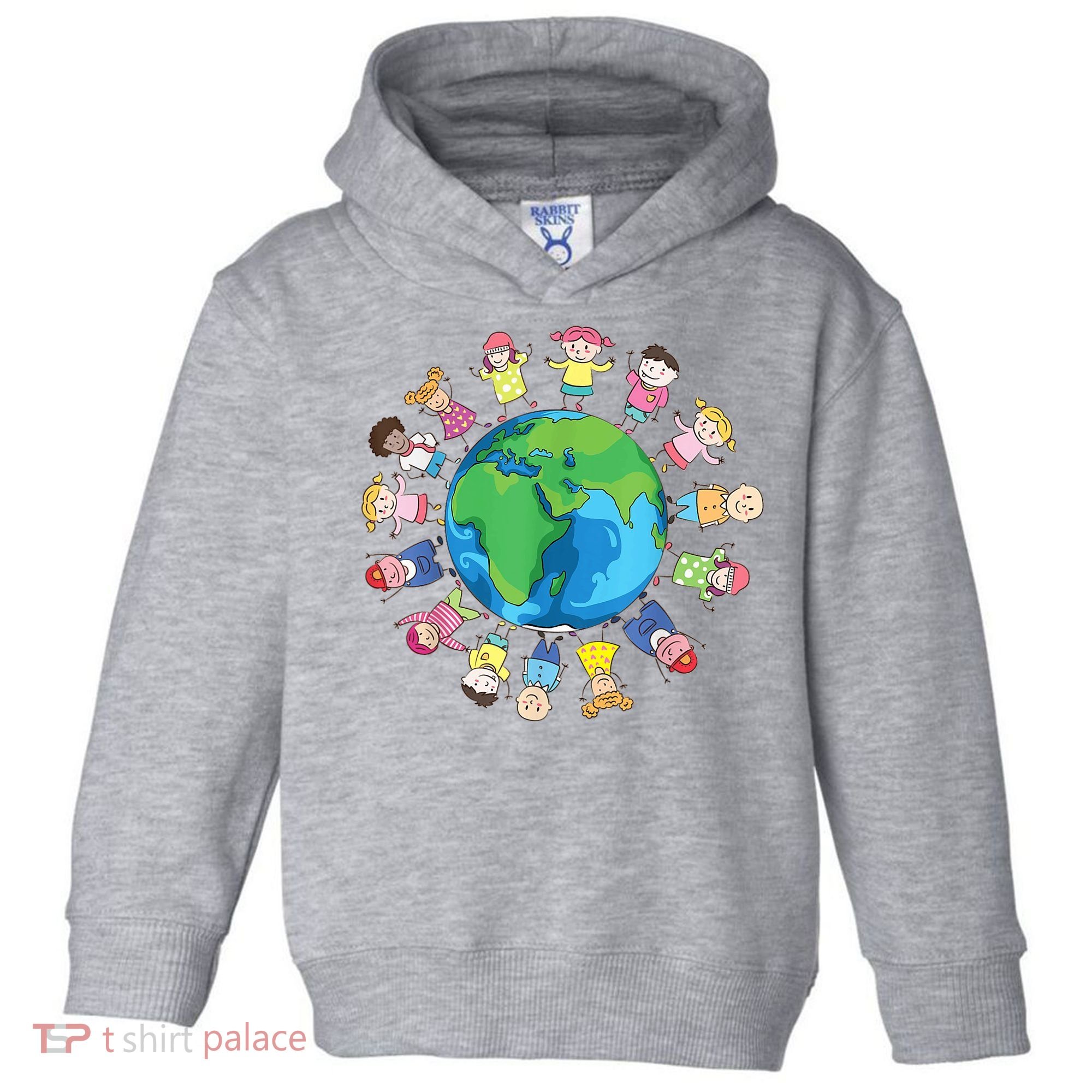 Happy Earth Day Children Around The World Toddler Hoodie